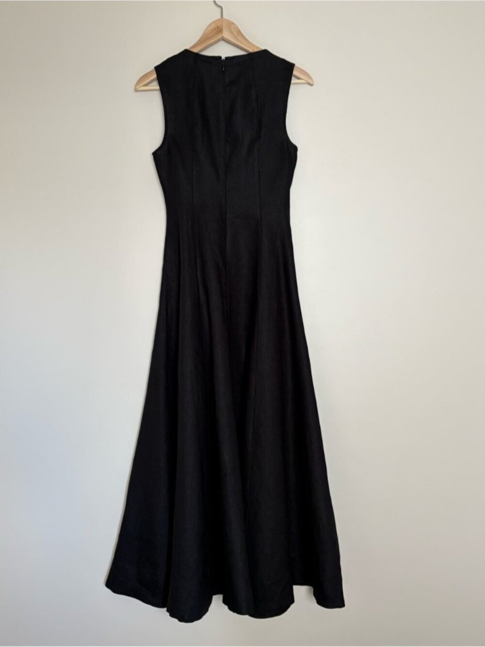 NEW Reformation Cecilia Linen Sleeveless Maxi Dress Black | US 2 UK 6 - Picture 7 of 12